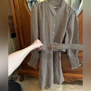 NWT bishop + young Brown Odessa Dress